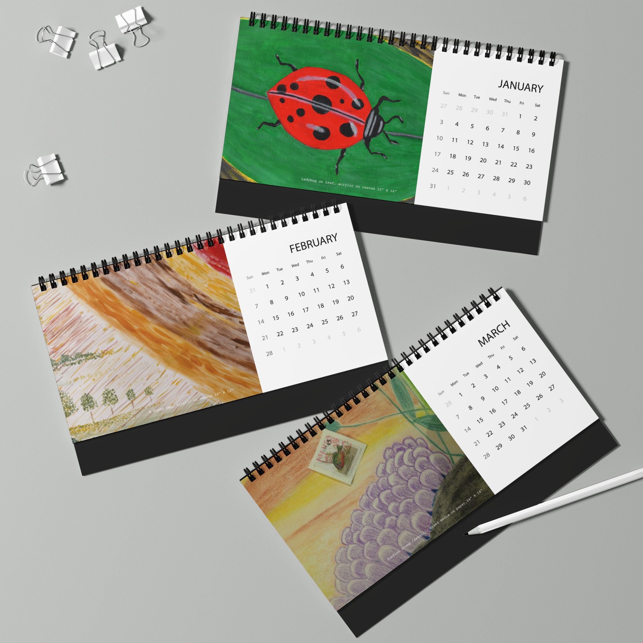 2027 Desktop Calendar - Original Art by Marife Rosales