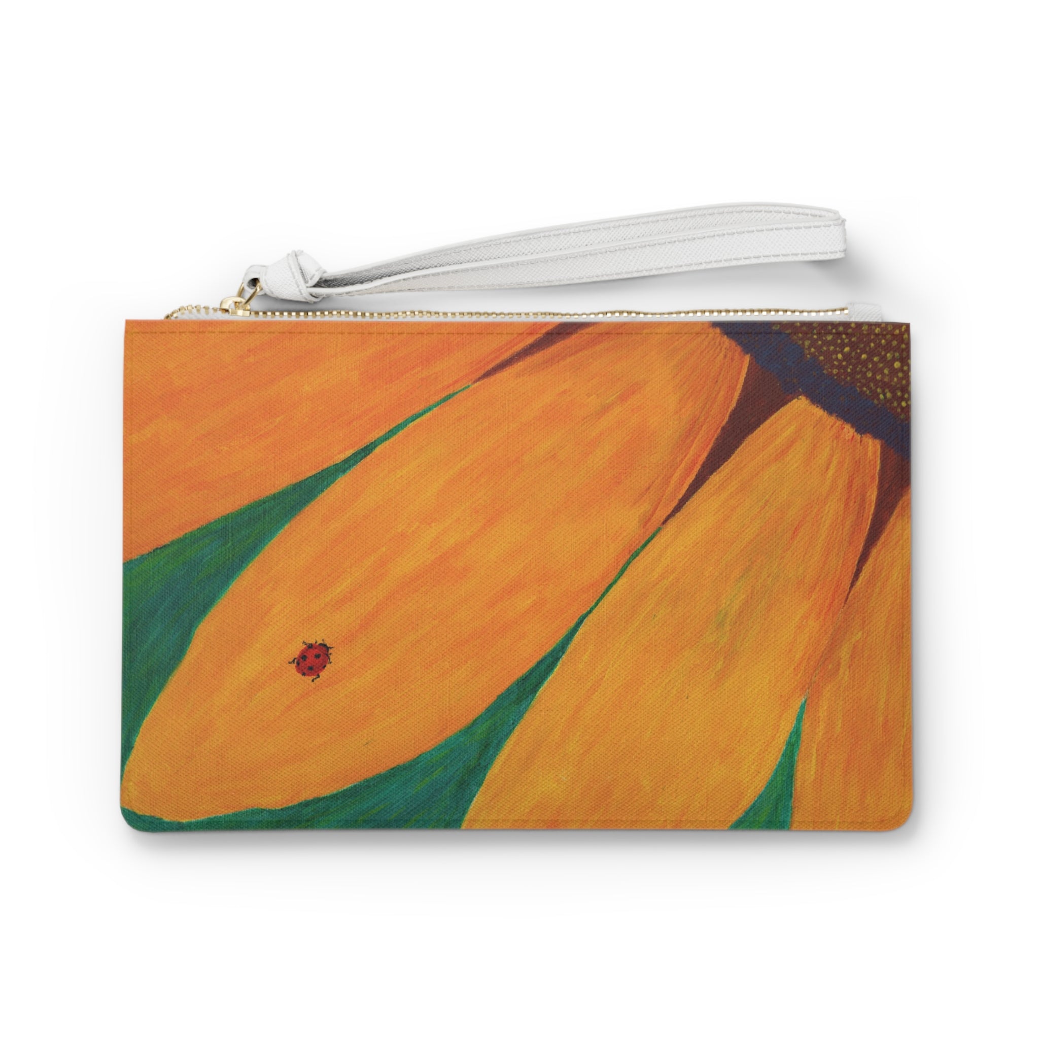 Bag, Clutch Bag - Ladybug on a Sunflower