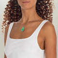 Jewelry, Dragonfly on a Leaf Oval Pendant Necklace
