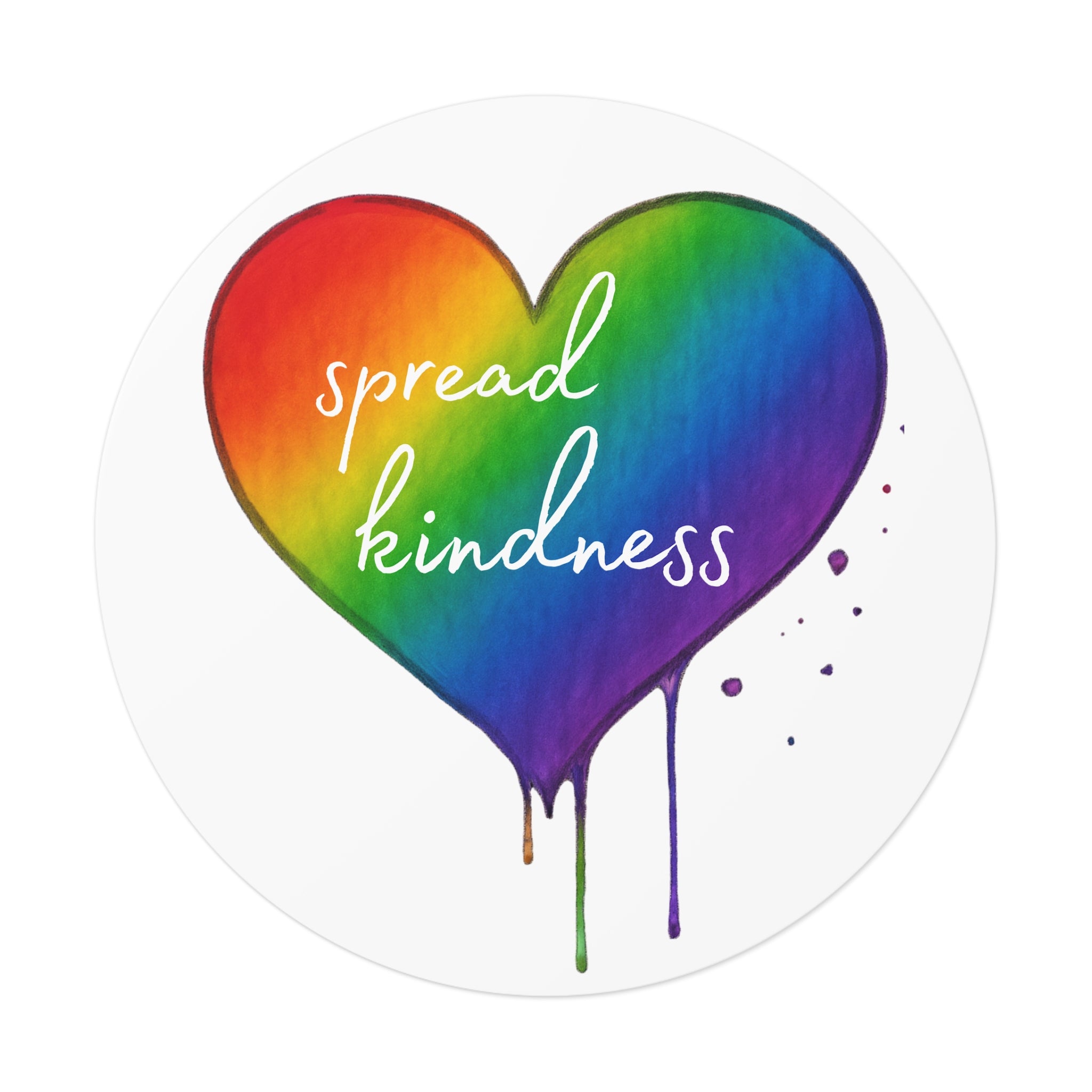Sticker, Kindness Rainbow Heart
