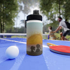 Stainless Steel Water Bottle — Sunset Silhouette Kids Scene