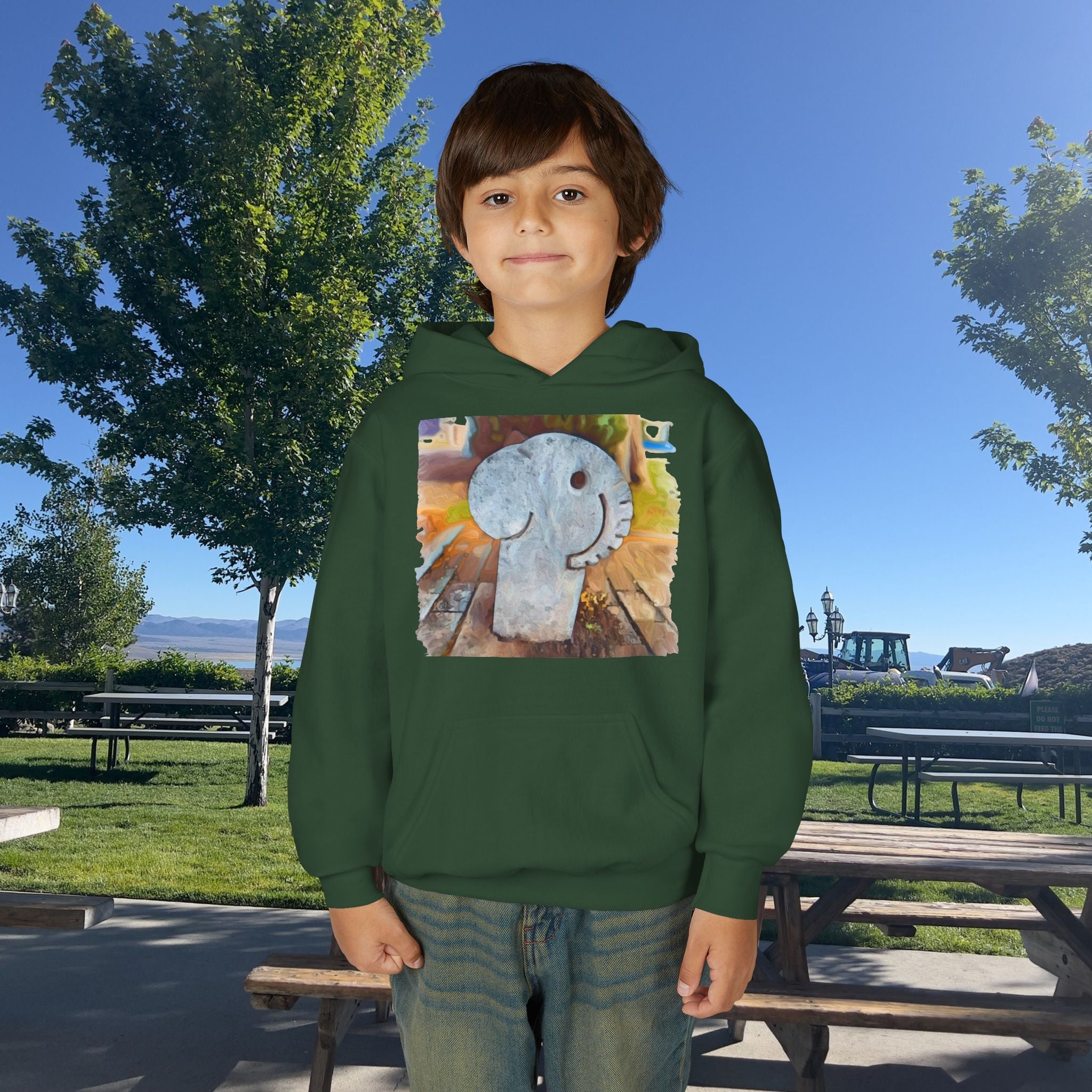 Shirt, Kids Elephant Hoodie — Cute Elephant Design Youth Sweatshirt