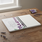 Notebook, Lavender Spiral Journal — Glossy Cover | Lined Pages