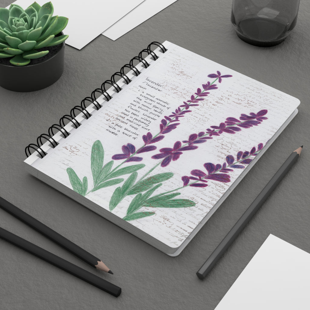 Notebook, Lavender Spiral Journal — Glossy Cover | Lined Pages