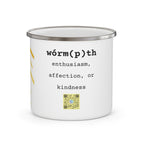 Mug, Warmth Design Enamel Camping Mug