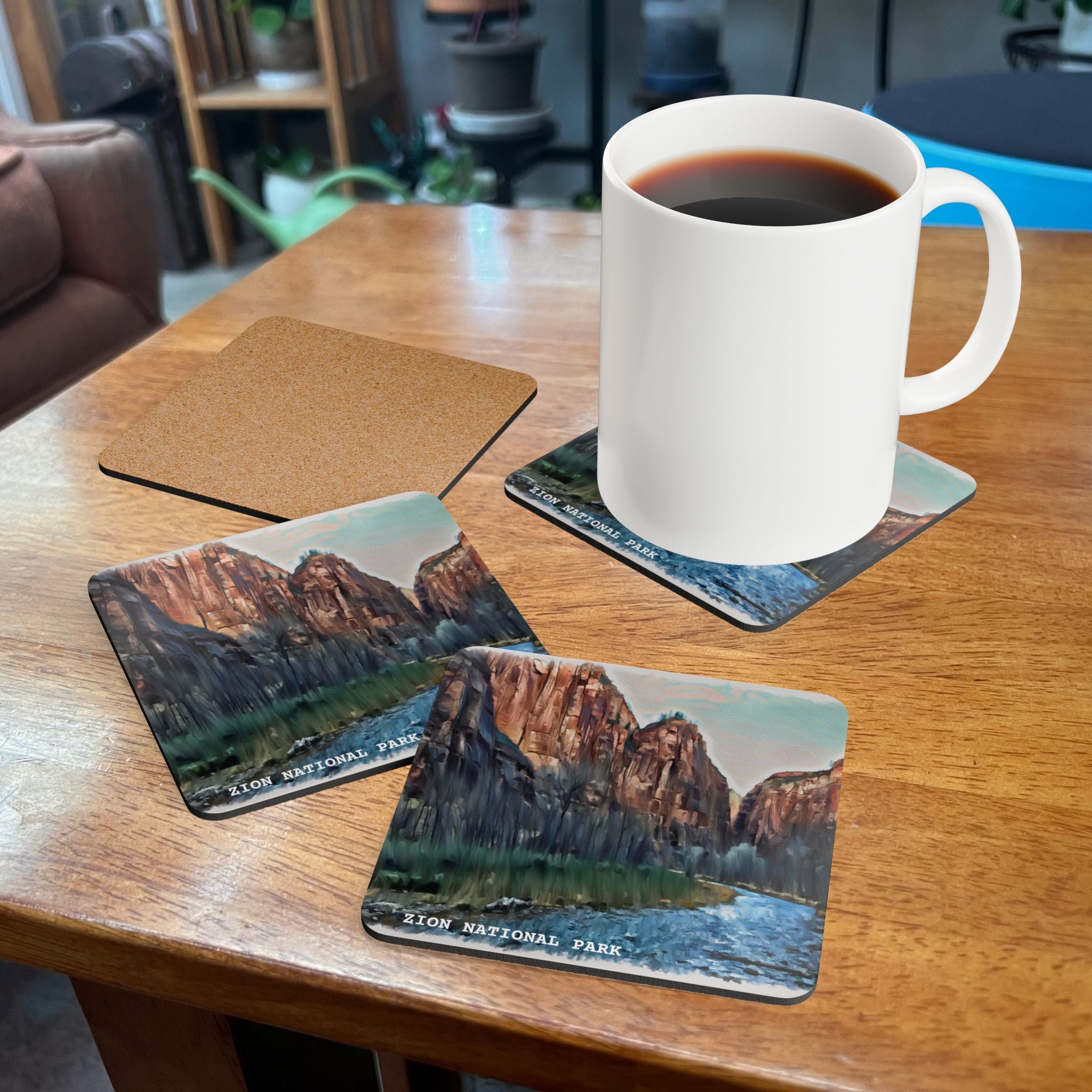 Coaster Set (4) - Zion National Park (Corkwood)