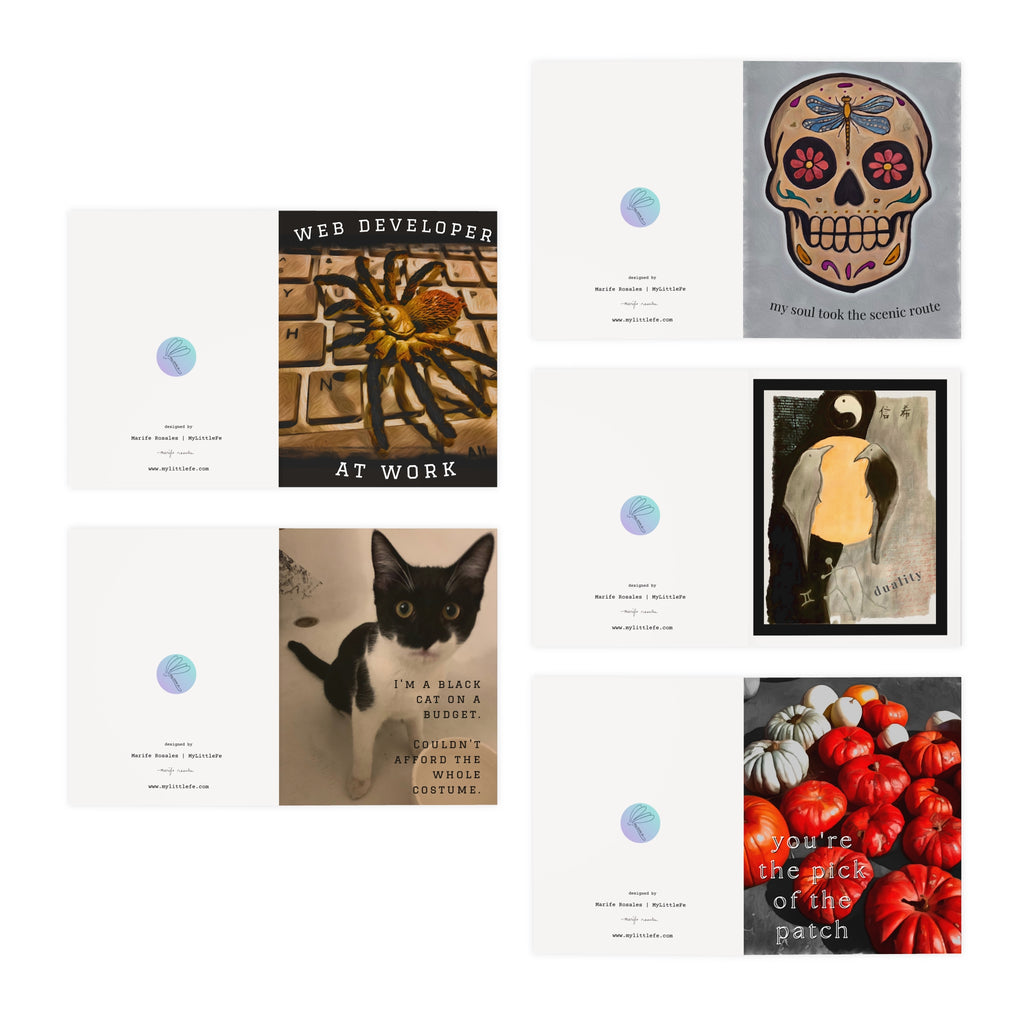 Greeting Card, Halloween and Fall Set of 5