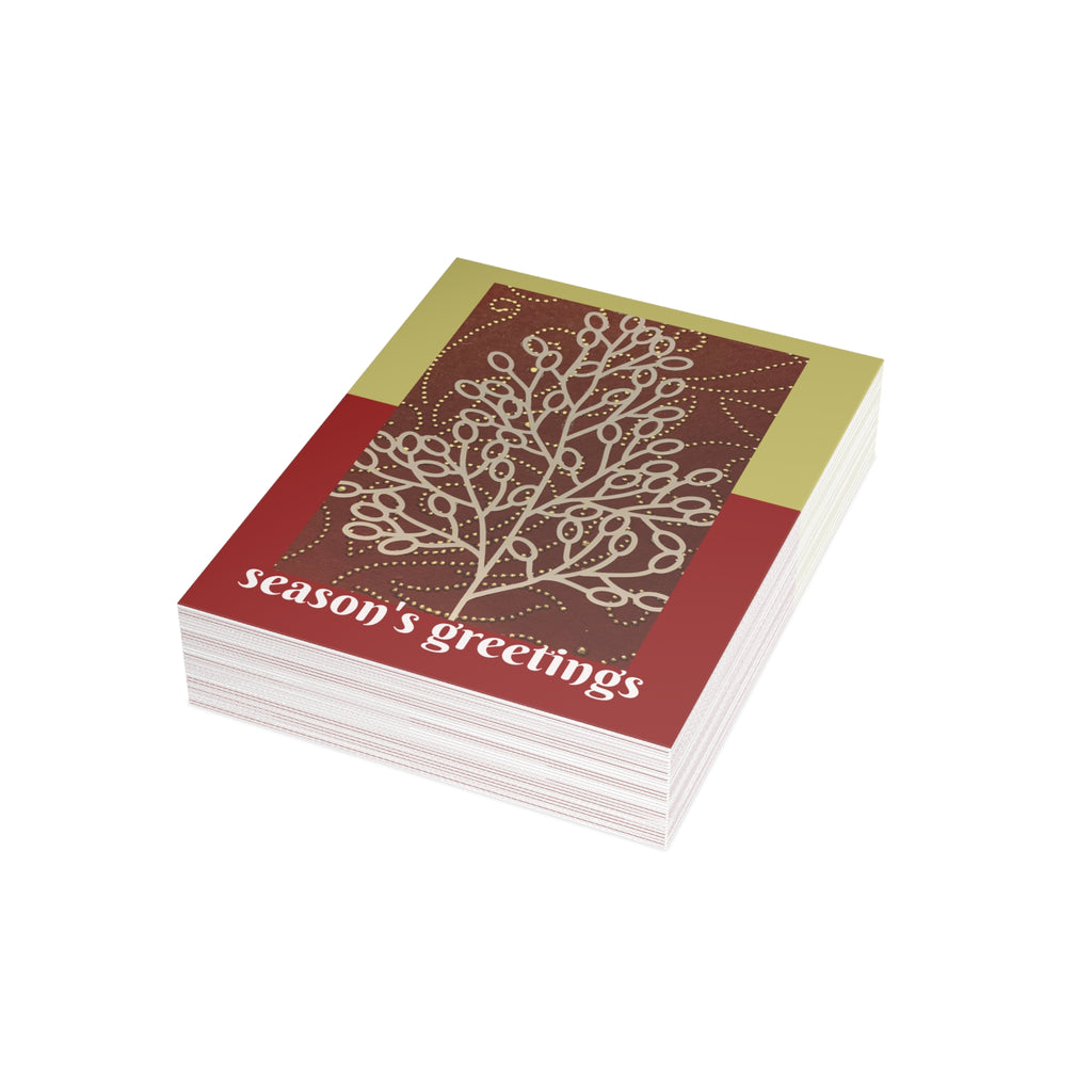 Greeting Card, Christmas Tree Collage (1, 10, or 30 pcs)