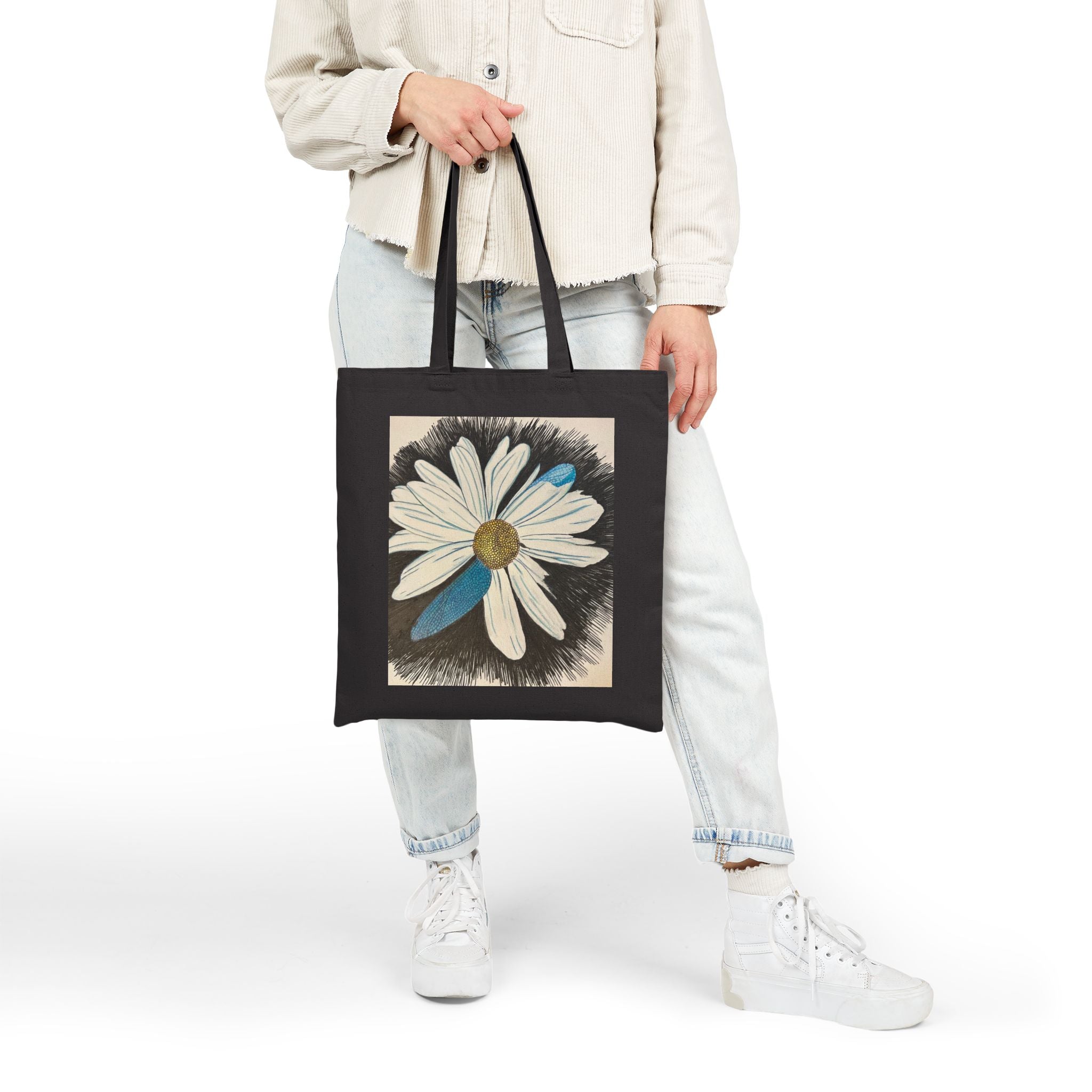 Bag, Daisy Dragonfly Tote Bag