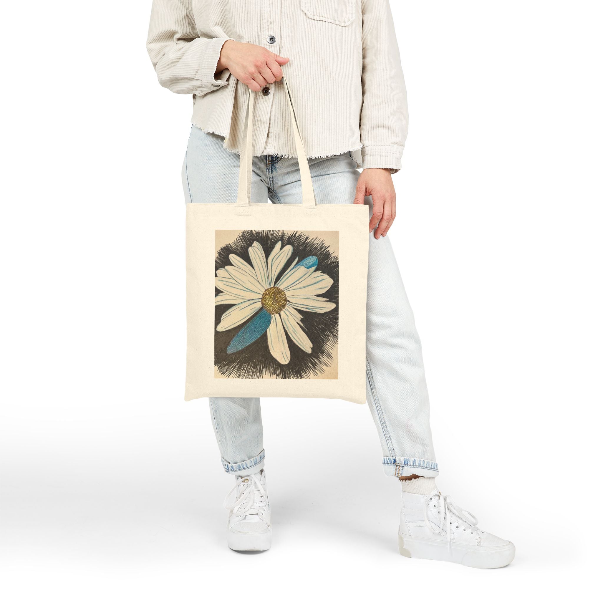 Bag, Daisy Dragonfly Tote Bag