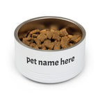 Pet Bowl, Abstract Color Block Design -Personalizable