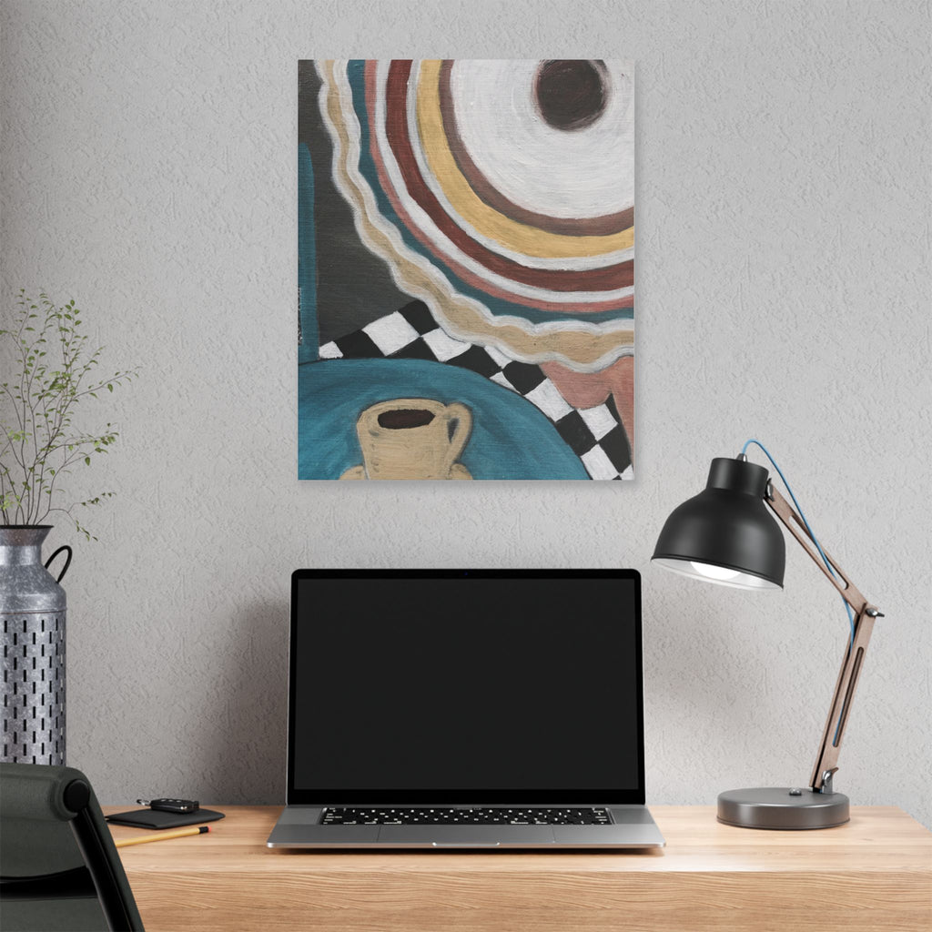 Canvas Wall Art, Woman at a Cafe