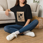 Cat Stamp T-Shirt – 'Cuteness Guaranteed' Vintage Photo Tee