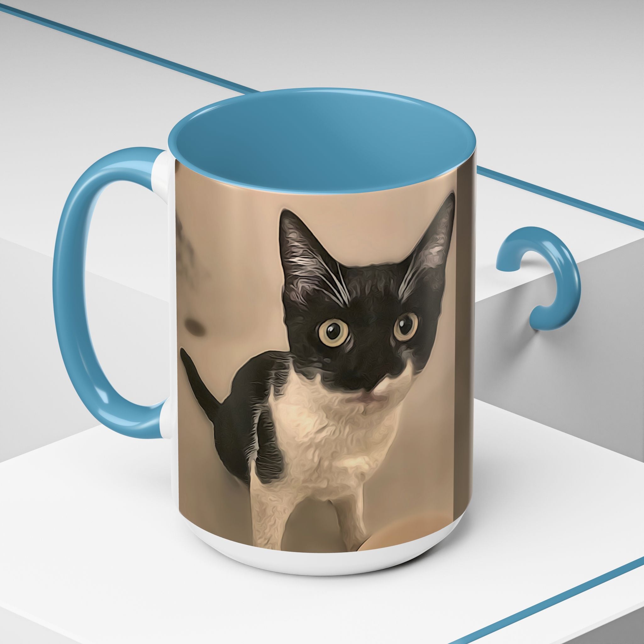 Mug, Cute Kitten Coffee Cup - 15 oz