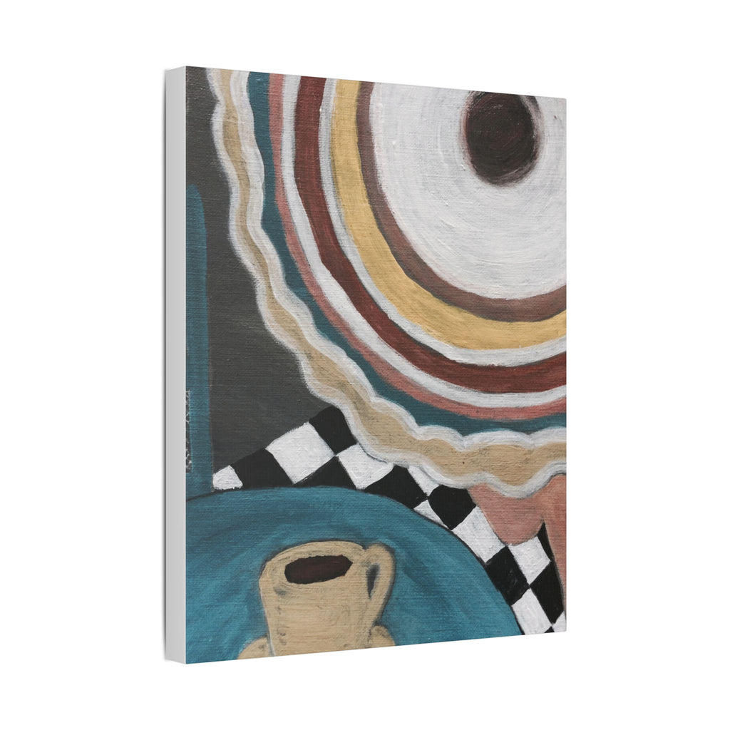 Canvas Wall Art, Woman at a Cafe