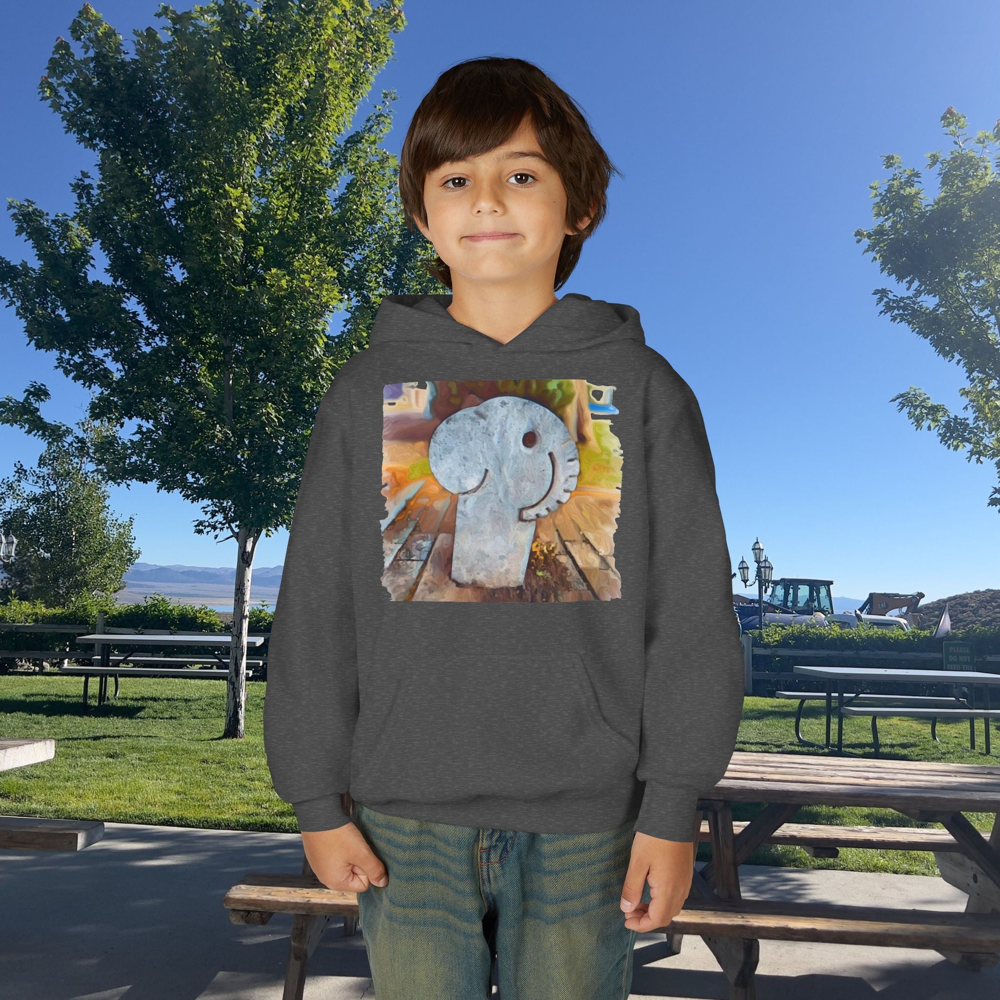 Shirt, Kids Elephant Hoodie — Cute Elephant Design Youth Sweatshirt
