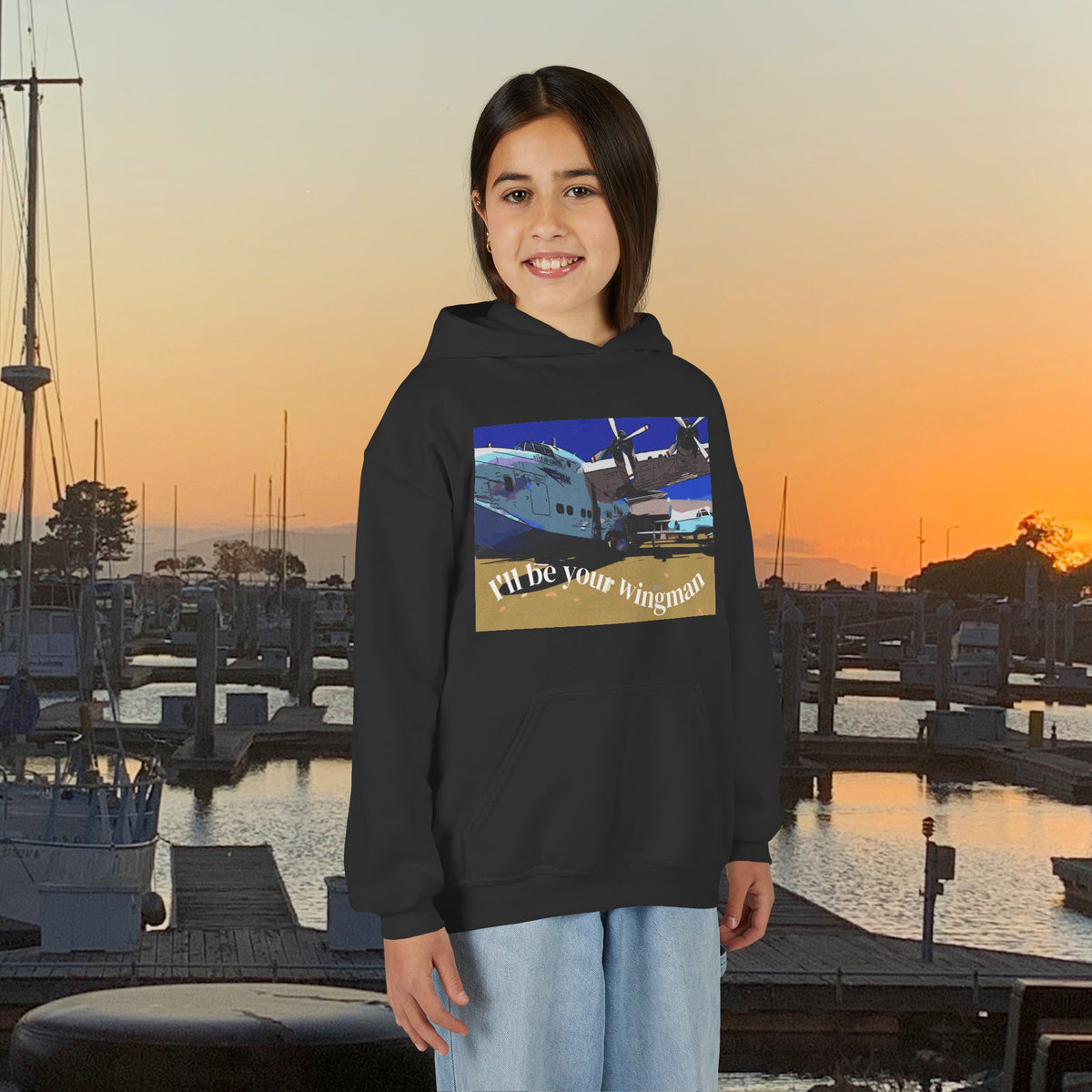 Hoodie, Kids Wingman — Stylized Airplane Photograph by Marife Rosales