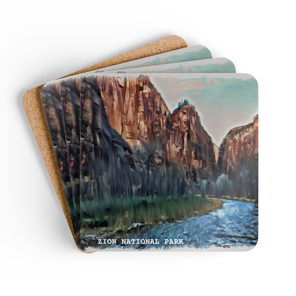 Coaster Set (4) - Zion National Park (Corkwood)
