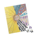 Jigsaw Puzzle, Zentangle Sunflower
