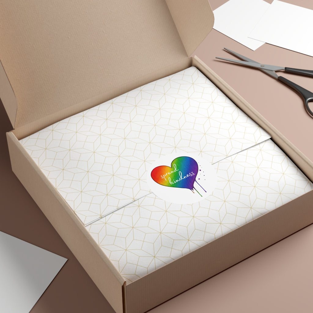 Sticker, Kindness Rainbow Heart