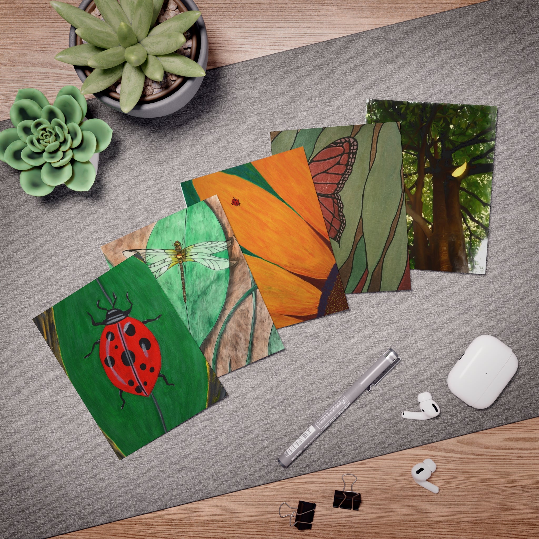Greeting Cards, Nature Art 5-Pack