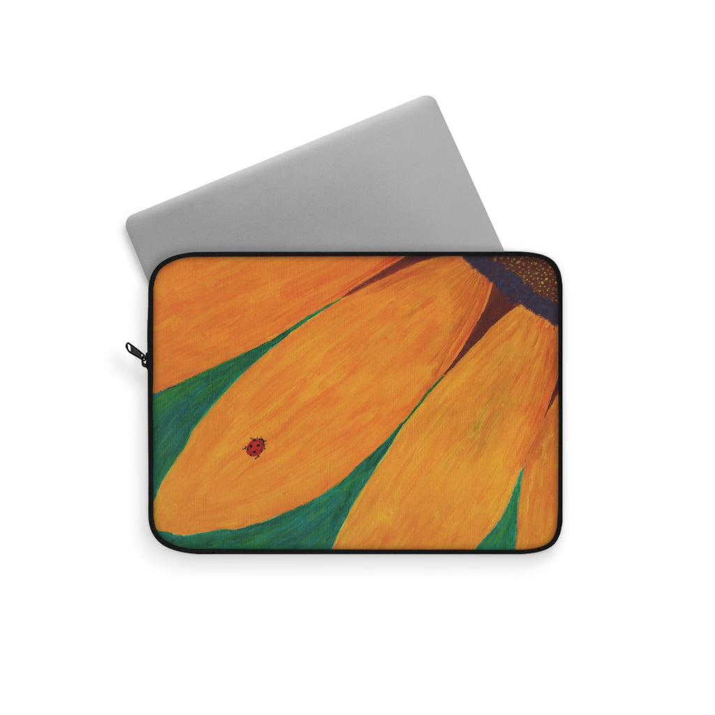 Case, Ladybug on Sunflower - Laptop and Tablet sleeve