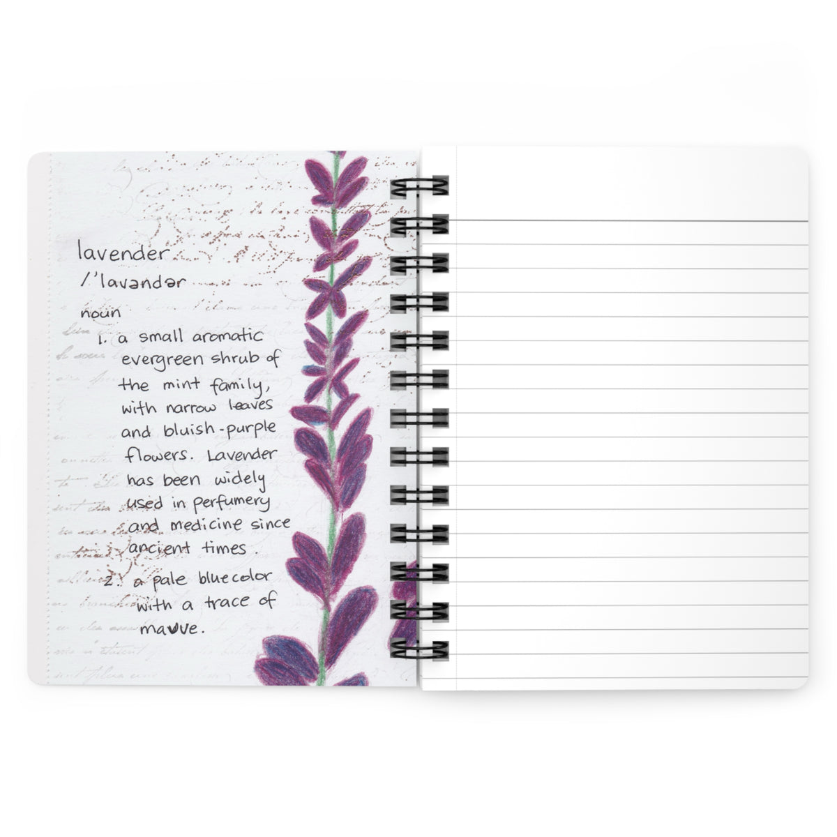Notebook, Lavender - Spiral Journal (5"x7")