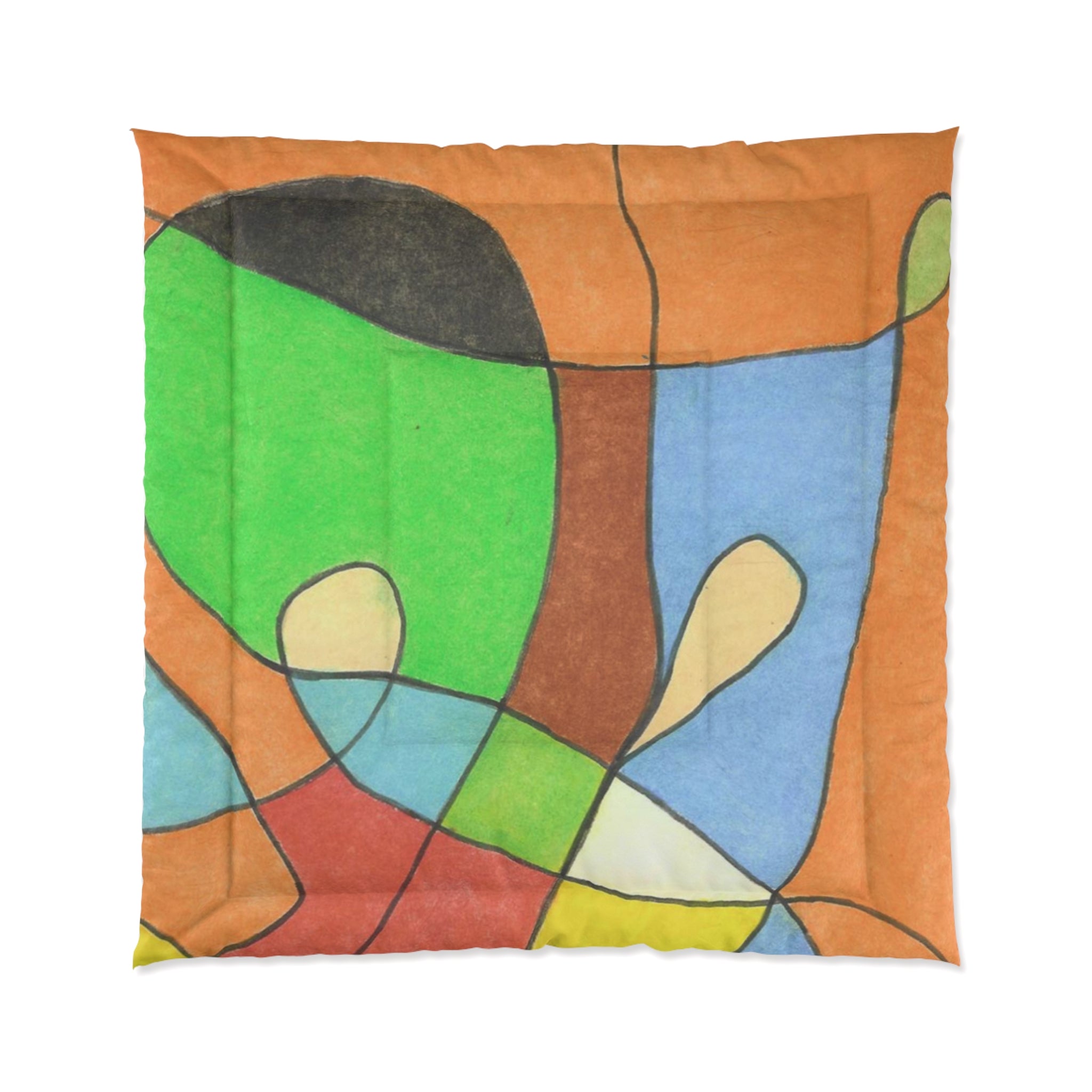 Comforter, Abstract Colorblock, Vibrant Modern Geometric Bedding