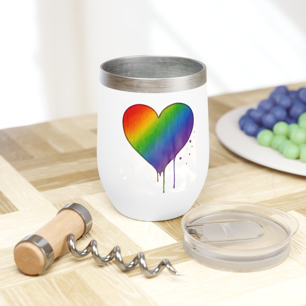 Tumbler, Rainbow Heart "Spread Kindness" - 12 oz