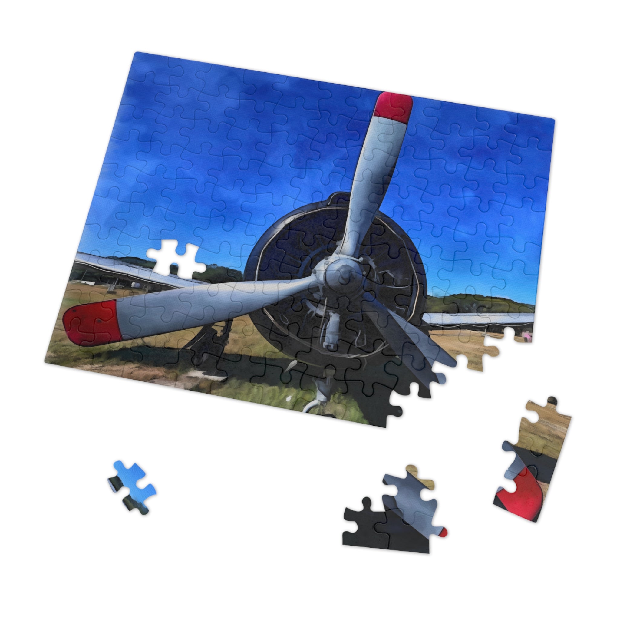 Jigsaw Puzzle, Vintage Propeller Airplane 500-Piece Aviation Puzzle Gift (with Tin)