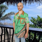 Shirt, Dragonfly on a Leaf Hawaiian Shirt (multiple sizes)