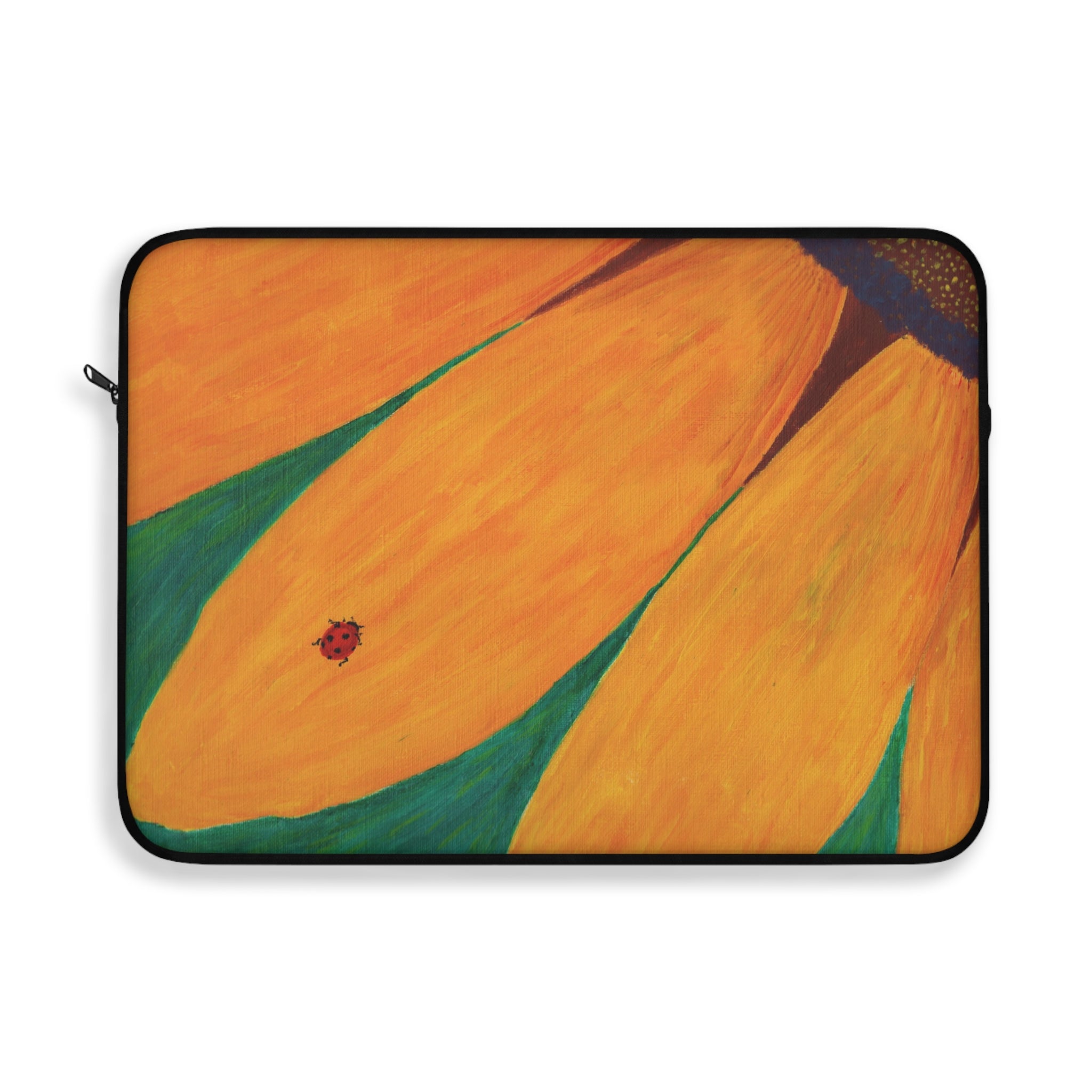 Case, Laptop Sleeve, Ladybug on a Sunflower, Dual zipper