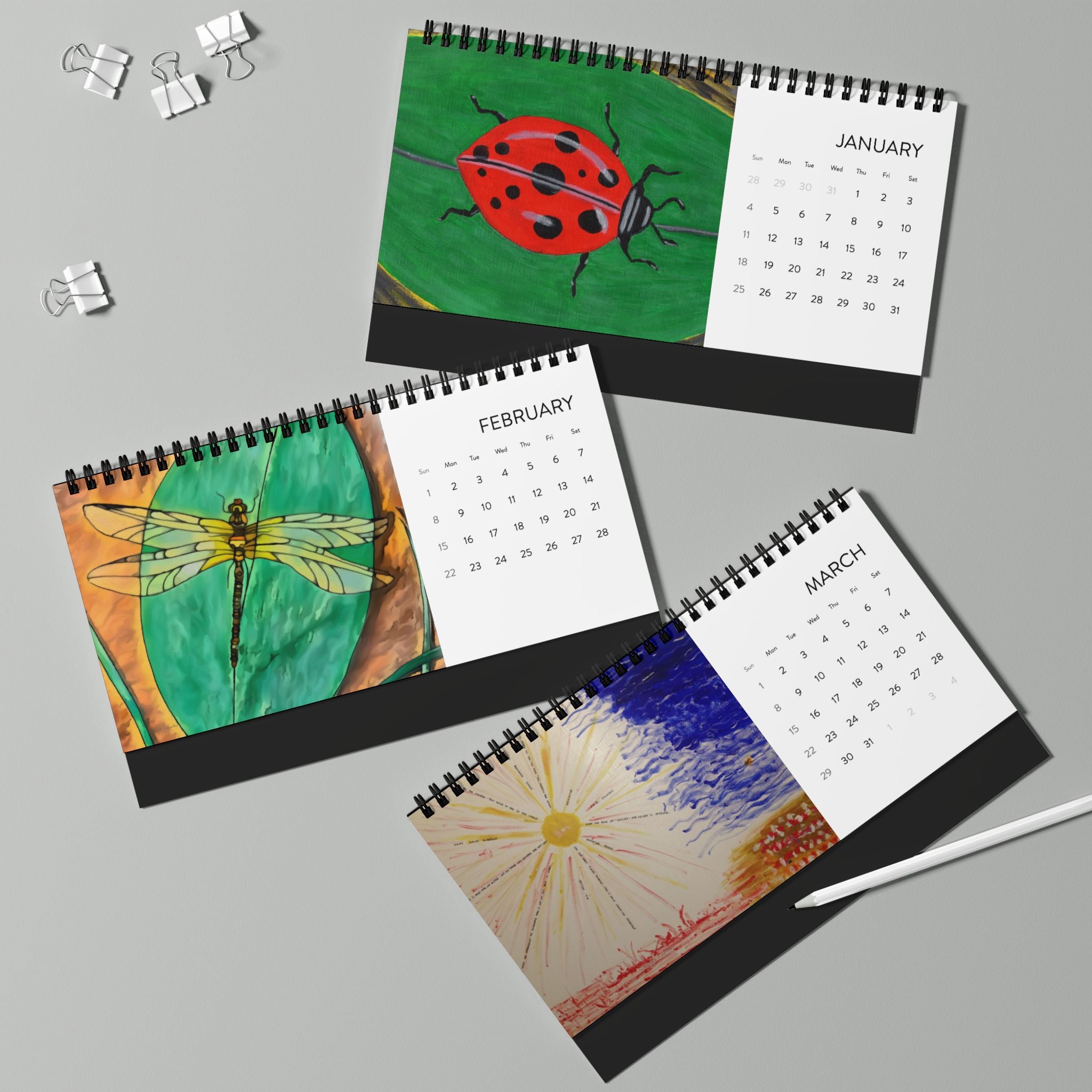 Calendar,Desktop Calendar (2026) - MyLittleFe Artwork