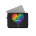 Rainbow Heart "Spread Kindness" Laptop Sleeve — Protective Sleeve with Drip Art