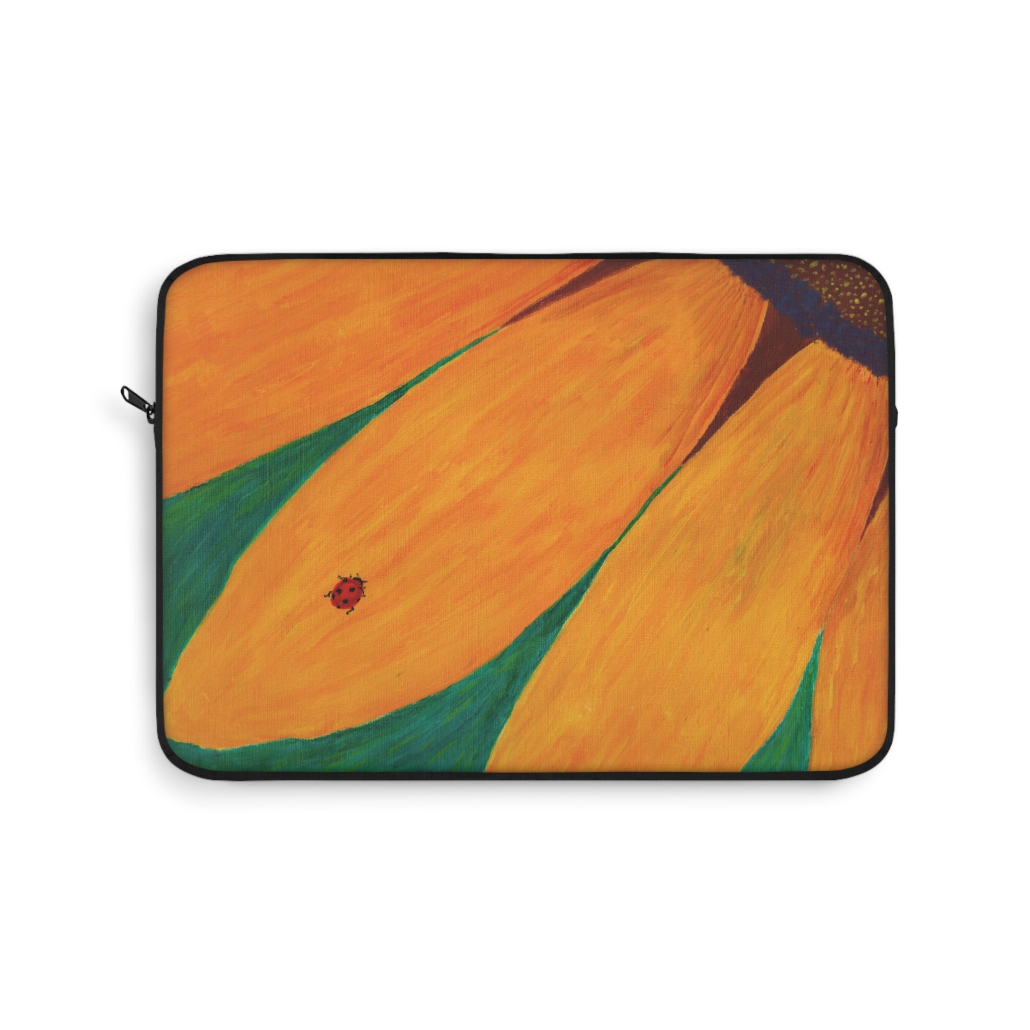 Case, Laptop Sleeve, Ladybug on a Sunflower, Dual zipper