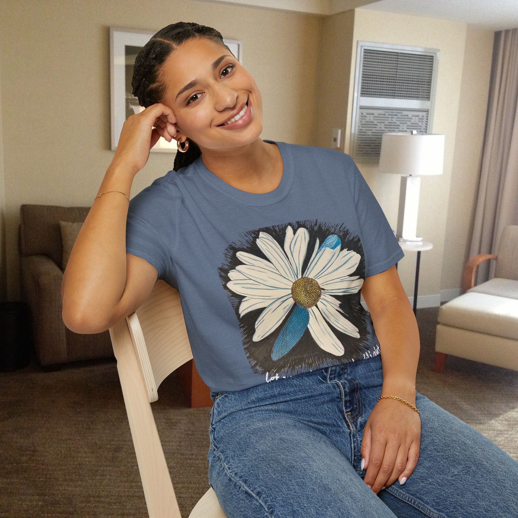 Shirt, Dreams Take Flight Daisy with Dragonfly Wings T-Shirt