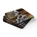 Coaster Set (4), Redwood National Park Stylized Photo Hardboard Back