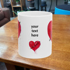 Mug, Bleeding Heart with Be Kind Arrow Ceramic (11oz, 15oz)