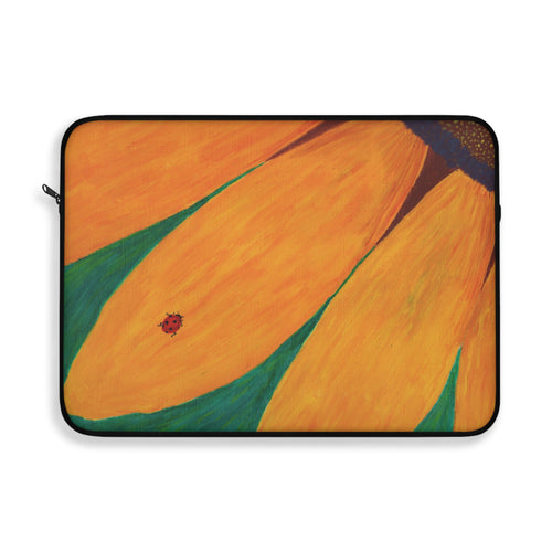 Case, Ladybug on Sunflower - Laptop and Tablet sleeve