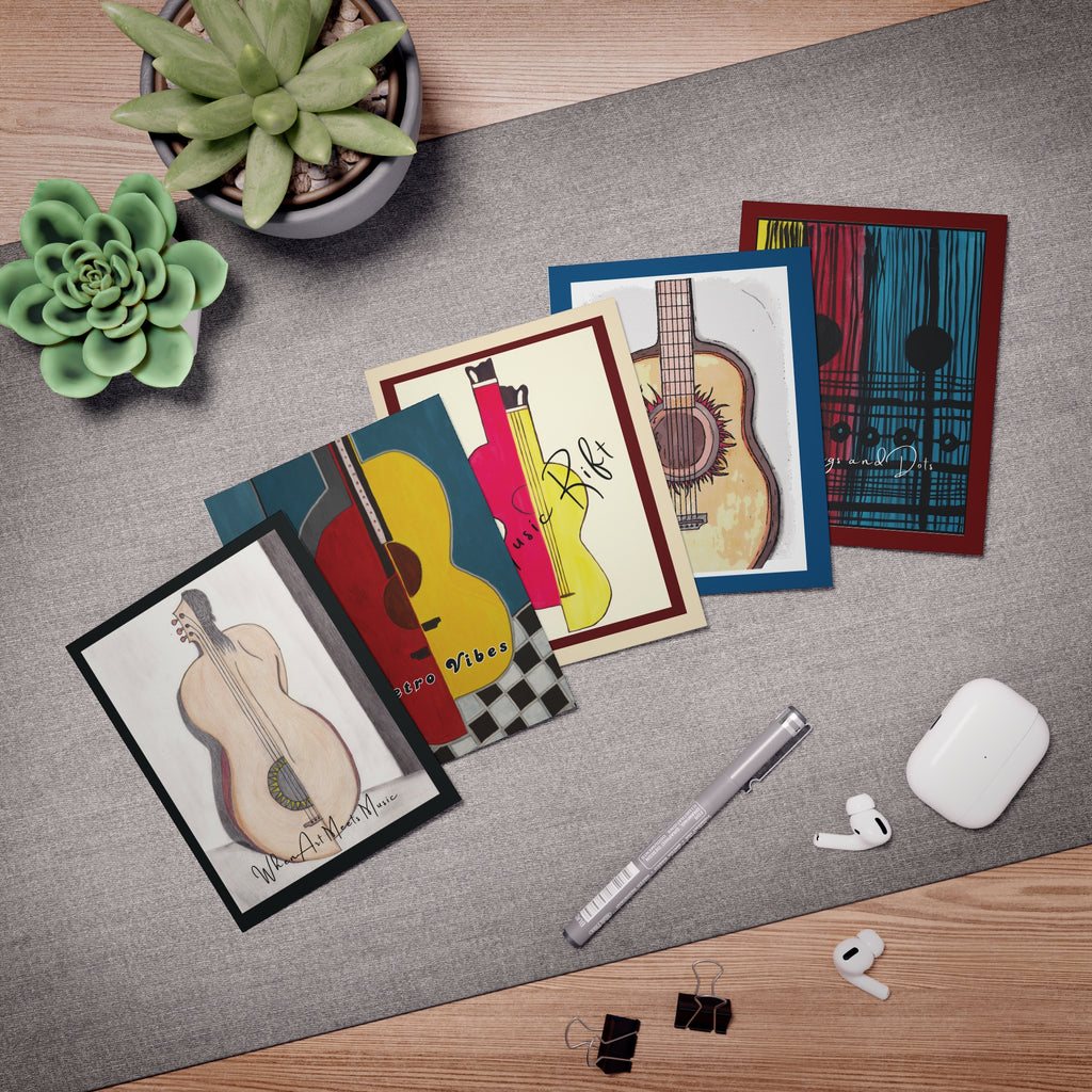 Greeting Card, Guitar Art (5-Pack)
