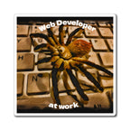 Magnet — "Web Developer at Work" Spider on Keyboard