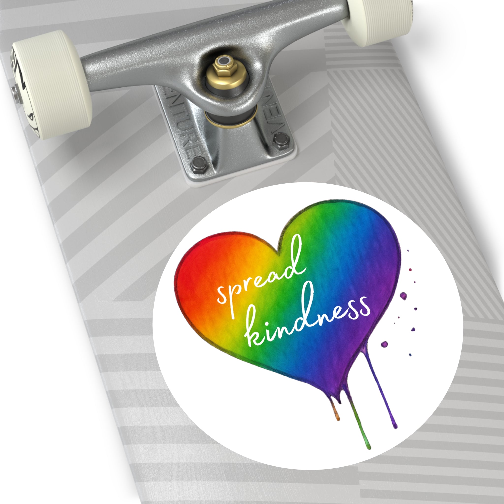 Sticker, Kindness Rainbow Heart