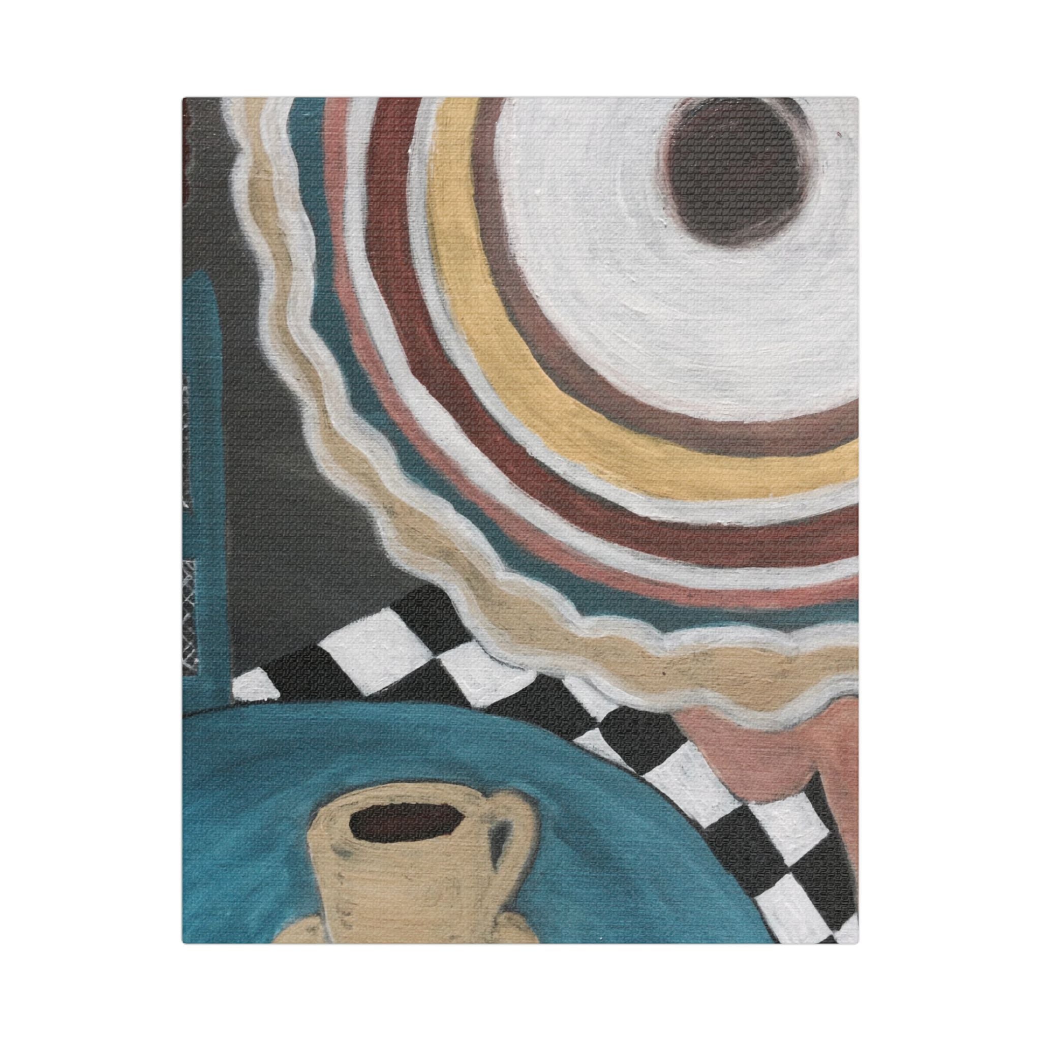 Canvas Art - Woman at a Cafe (multiples sizes)