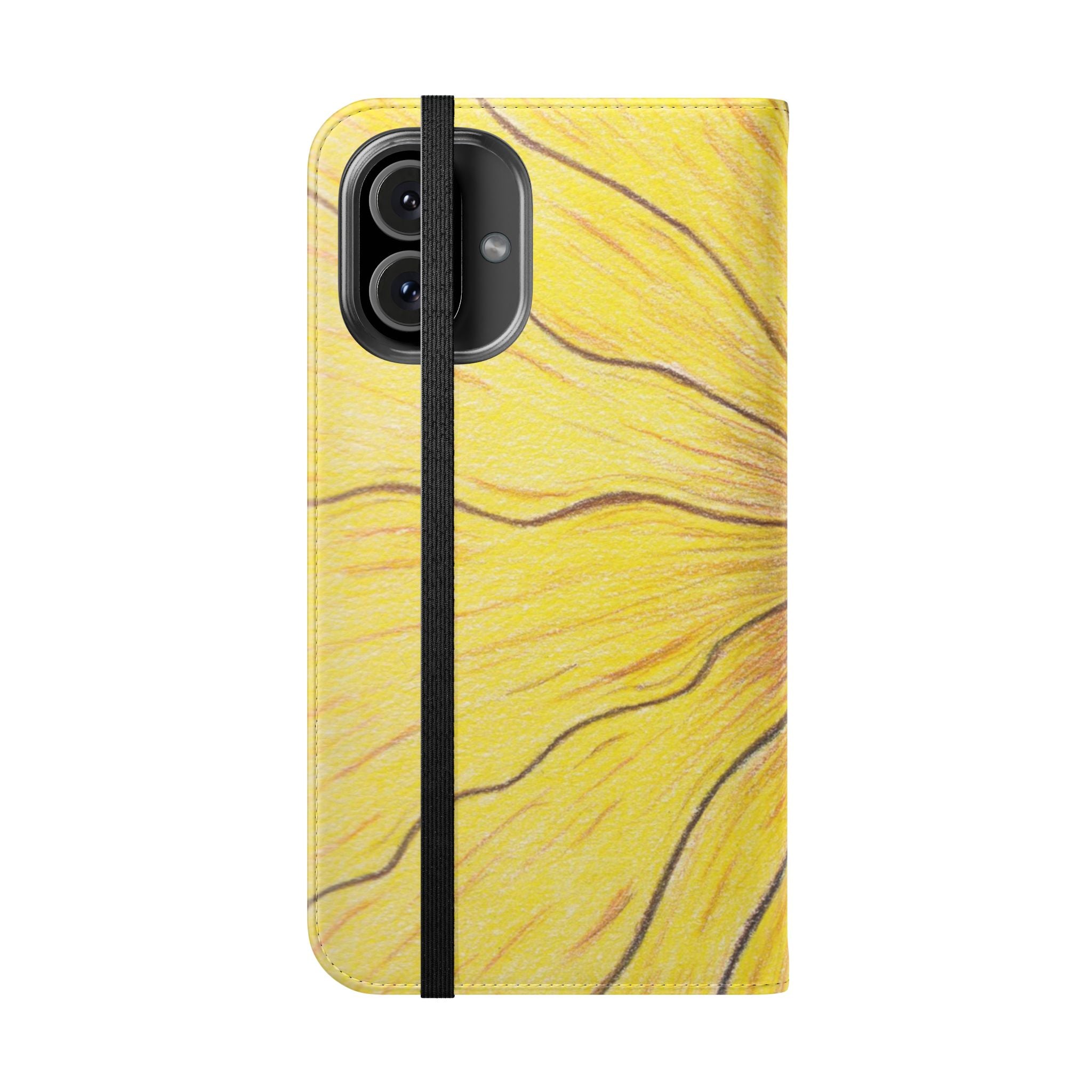 Phone Case, Sunflower Journey Flip Case – Artistic Floral