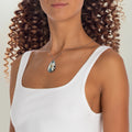 Jewelry, Oval Necklace - Daisy Dragonfly Wings Pendant