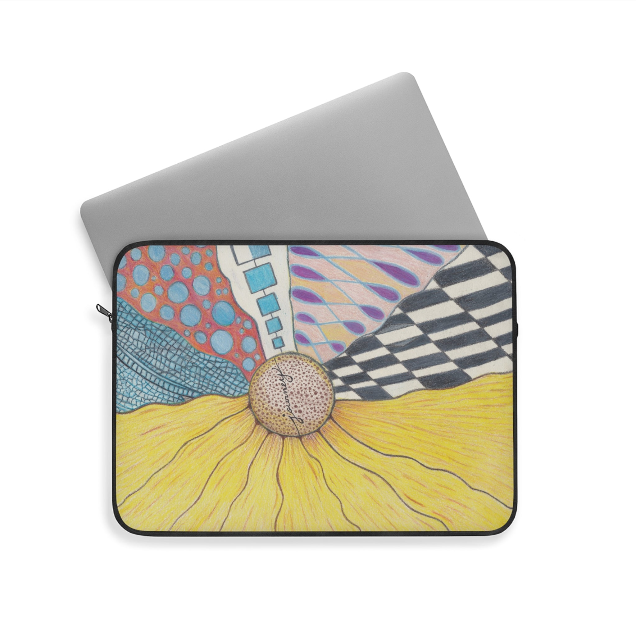 Case, Laptop Sleeve, Abstract Sunburst Colorful Patterned Art Protector