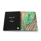Notebook, Dragonfly Leaf Spiral Journal - (5"x7") Glossy cover