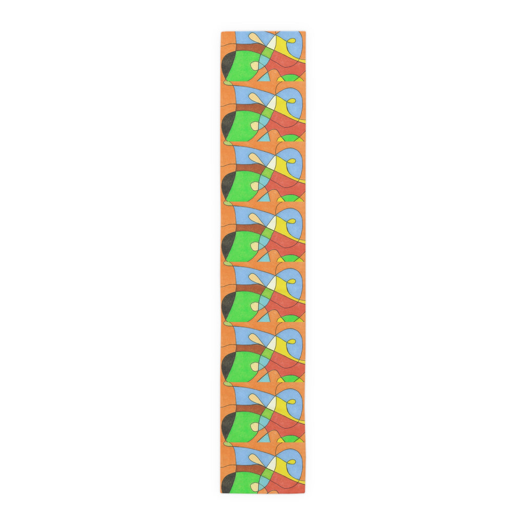 Table Runner, Abstract Colorblock  — Bright Modern Dining Decor