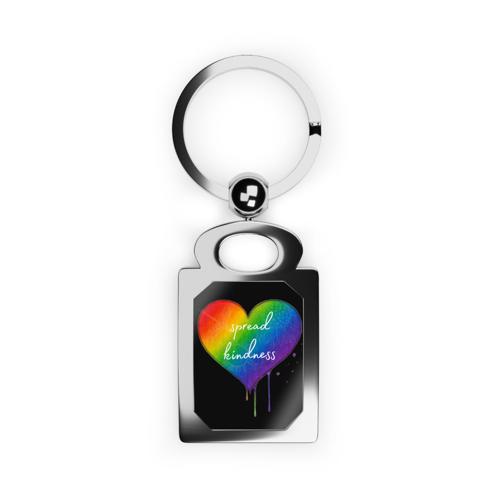 Keychain, Spread Kindness Rainbow Heart