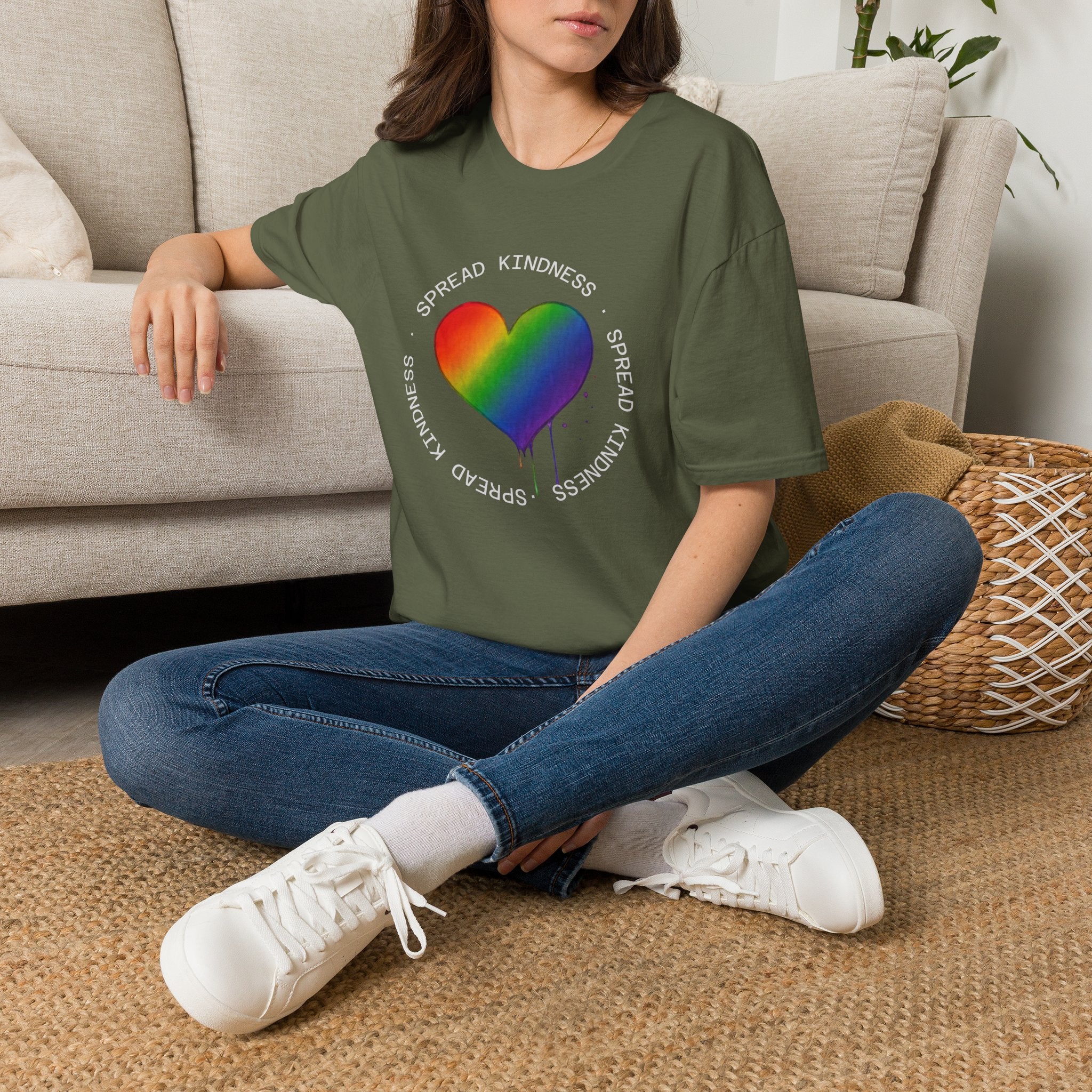 Shirt, Rainbow Heart Spread Kindness